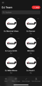 DJ Team in der App